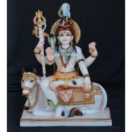 Marble Blue Mahadev Statue