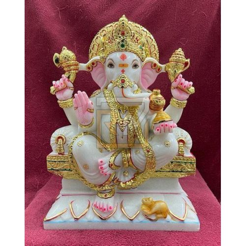 Marble Carved Ganesh Statue