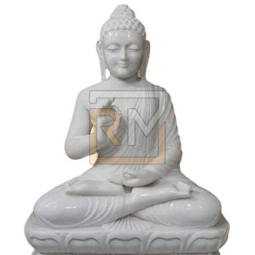 Marble Carved Gautam Buddha Statue