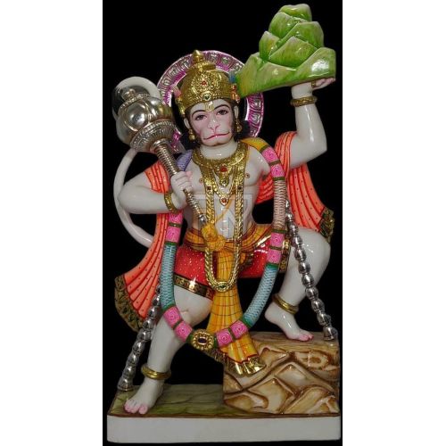 Marble Coloured Standing Hanuman Statue