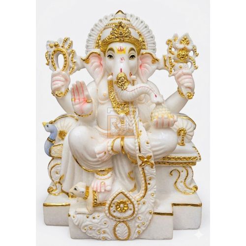Marble Gajanand Statue