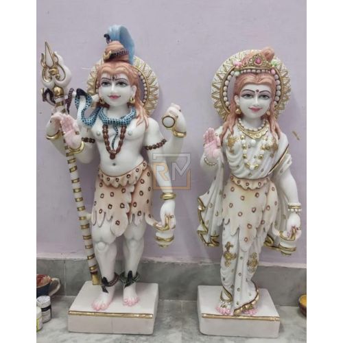 Marble Gauri Shankar Statue