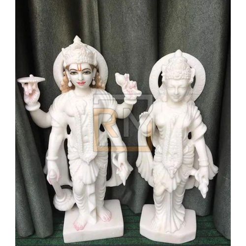 Marble Laxmi Vishnu Statue