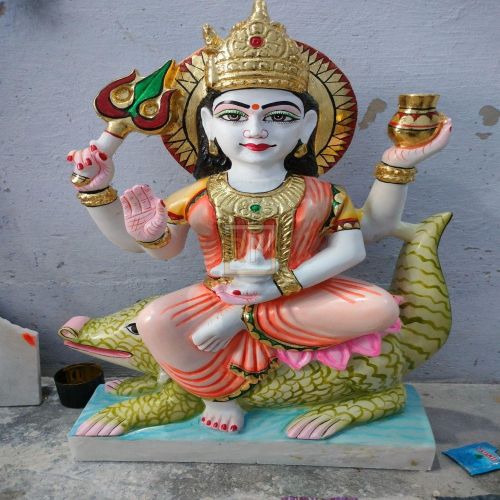 Marble Narmada Mata Statue