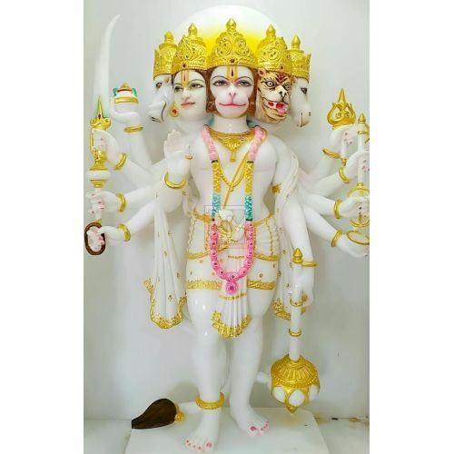 Marble Panchmukhi Hanuman Statue