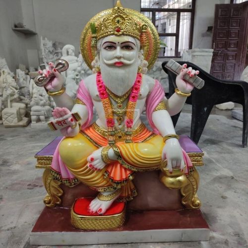 Marble Vishwakarma Statue