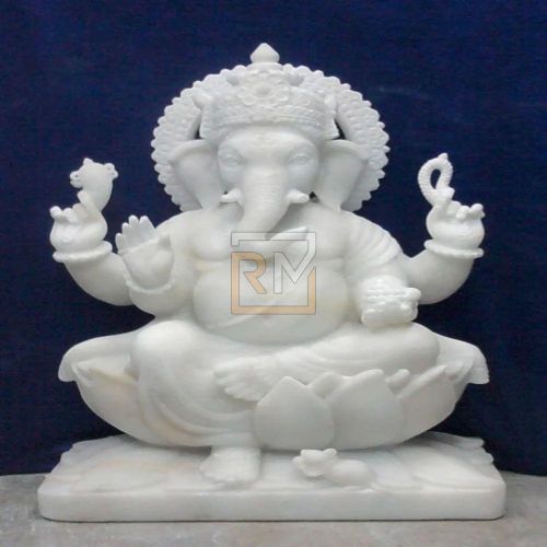 Marble White Ganesh Statue