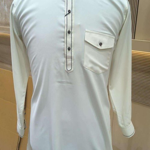 Premium White Designer Kurta Pajama Set