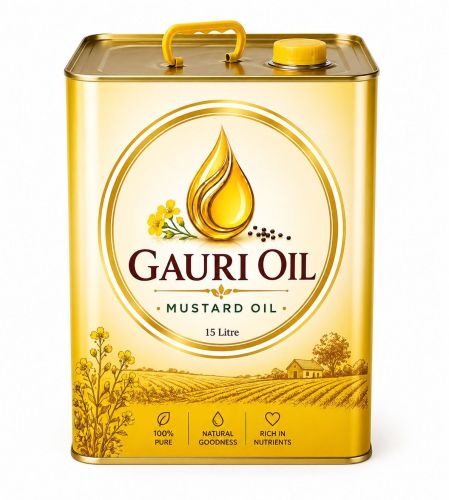 15 Lire Pure Kachi Ghani Mustard Oil
