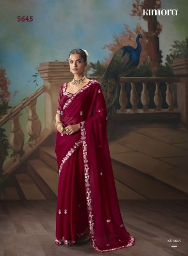 Ladies Elegant Glass Tissue Organza Saree