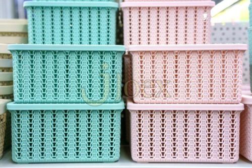 Pastel Knit Storage Bin