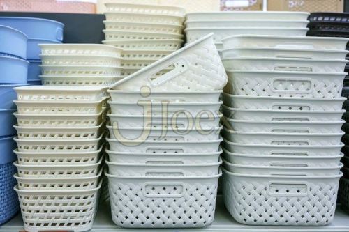 White Weave Utility Basket