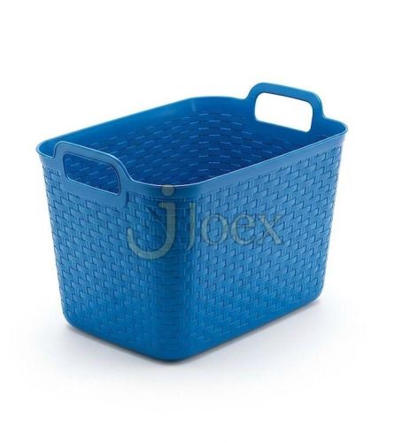 Woven Design Plastic Storage Basket