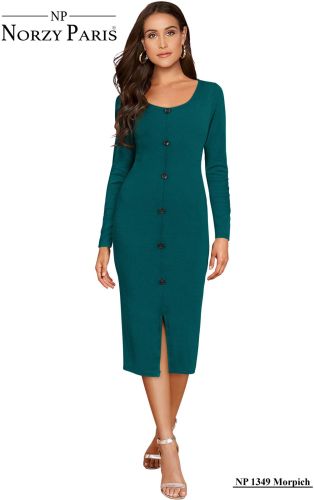 Ladies Morpich Full Sleeve Bodycon Midi Dress