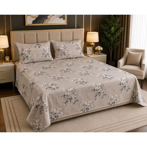 Mavi Luxury Glace Cotton Double Bedsheet Set
