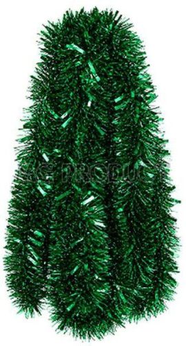 Green Metallic Christmas Tinsel Garland
