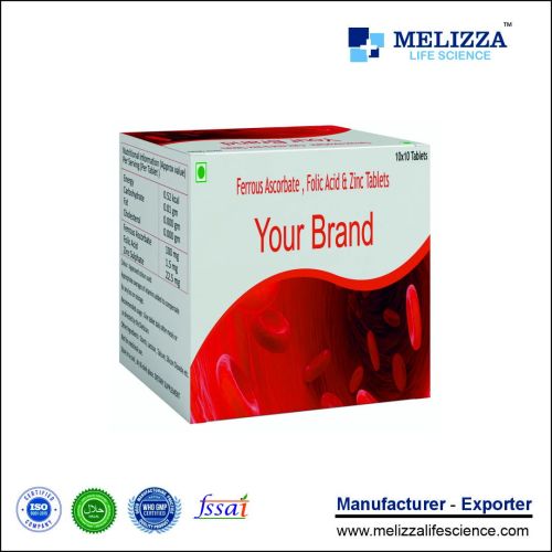 Ferrous Ascorbate &AMP; Folic Acid Complex Tablets