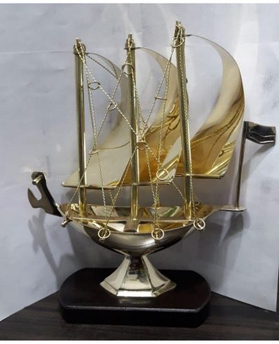 Brass Sailing Ship Decorative Showpiece