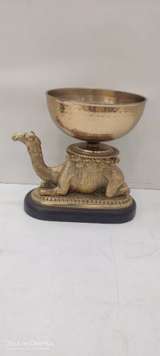 A Hammered Bowl Handcrafted Brass Sitting Camel