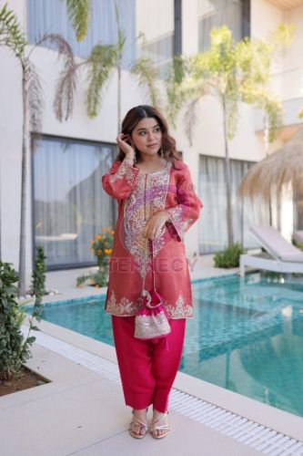 Designer Batwa With Top Pant Set