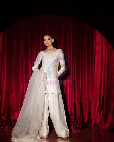 Designer Glass Roman Silk Salwar Suit Set