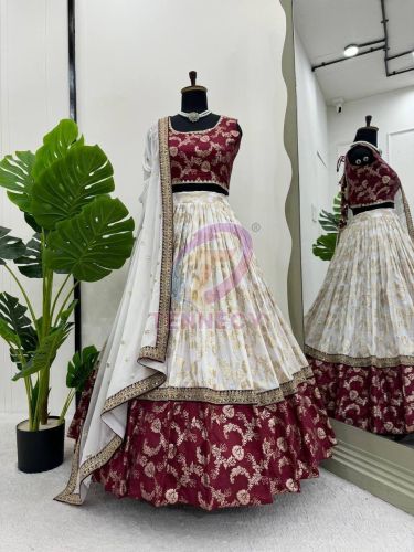 Designer Jacquard Lehenga Choli Set