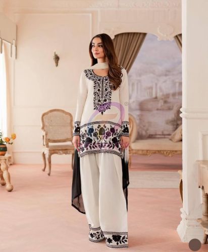 Designer Natural Crepe Farshi Palazzo Set