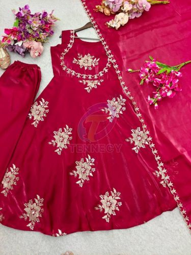 Designer Zmy Chu Silk Gown Palazzo Set