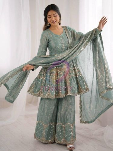 Dusty Pink Fendy Silk Plazzo Set