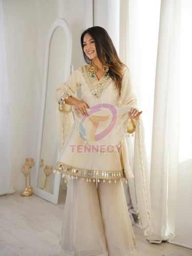 Fully Flair French Crepe Ethnic Suit Set