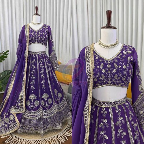 Georgette Sequin Lehenga Set