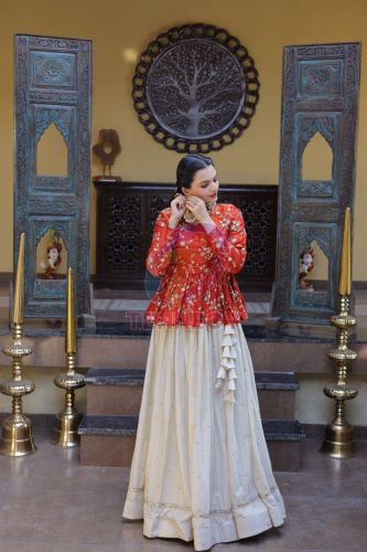 Sequins Embroidered Party Wear Lehenga Set
