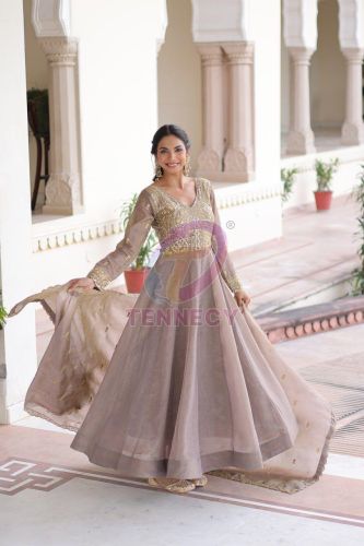 Sequins Zari Embroidered Party Wear Gown