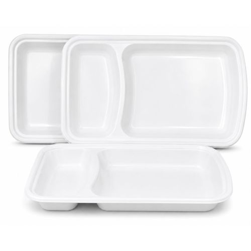 2 Compartment Bagasse Disposable Tray