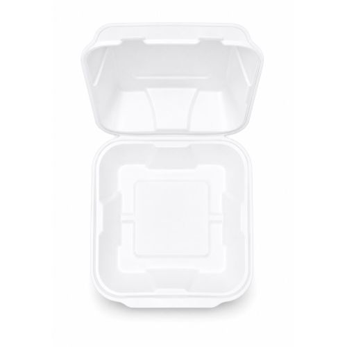 6x6 Inch Disposable Clamshell Container