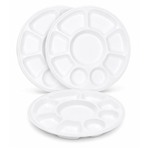 9 Compartment Round Bagasse Disposable Tray
