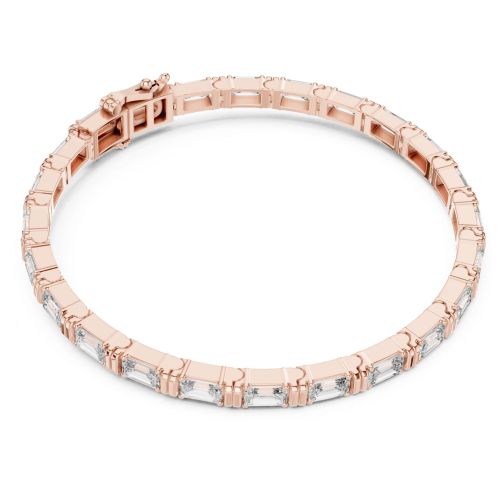 Emerald Cut Diamond Tennis Bracelet