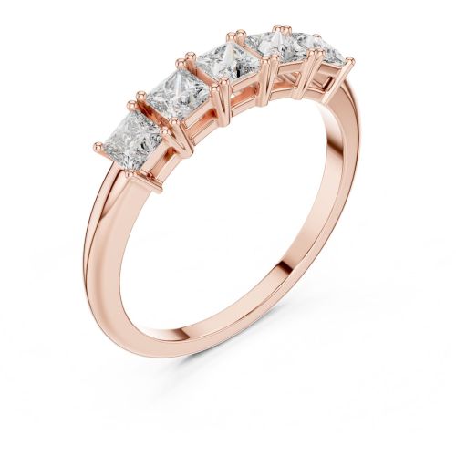 Royal Five Stone Princess Diamond Ring
