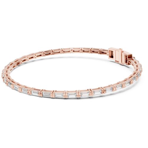 Slim Emerald Diamond Tennis Bracelet