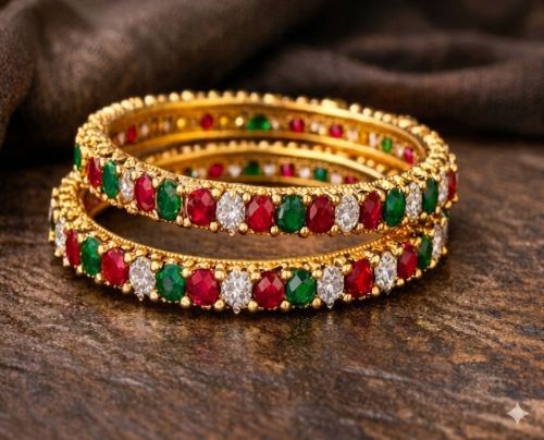 Ruby Emerald Bangles
