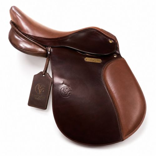 Bordeaux Crest Heritage Double Tone Brown Leather Horse Riding Saddle
