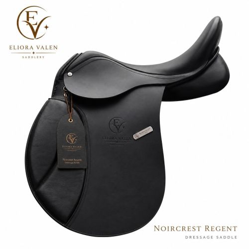 Noircrest Regent Black Full Grain Leather Horse Dressage Saddle