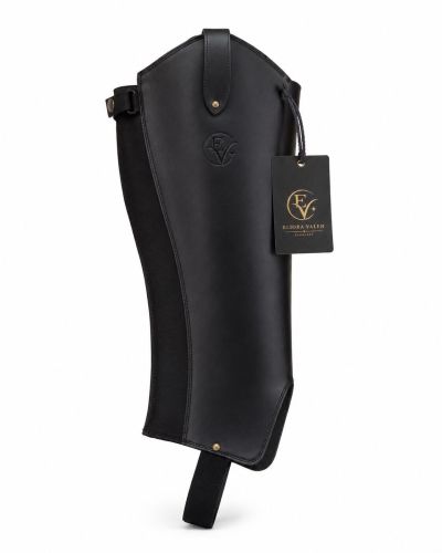 Noirstride Black Flex Leather Half Riding Chap
