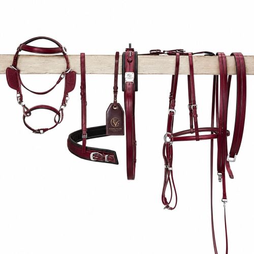Rosavelle Mini Premium Brown Leather Harness Set