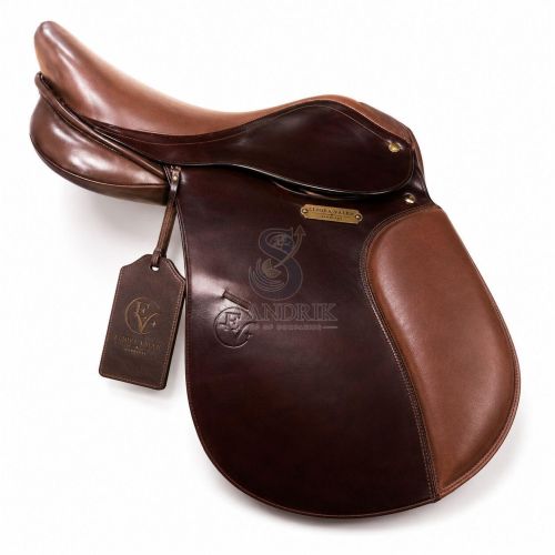 Bordeaux Crest Heritage Double Tone Brown Leather Horse Riding Saddle