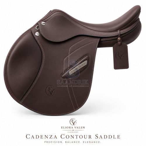 Cadera Contour Brown Smooth Premium Leather Horse Riding Saddle