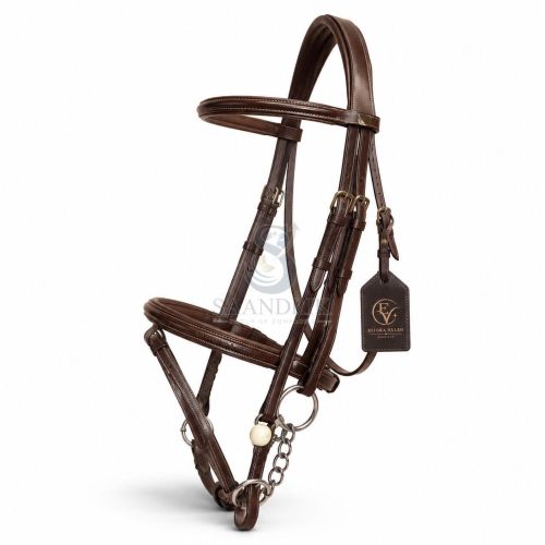 Cavalliere Royale Brown Leather Double Horse Bridle