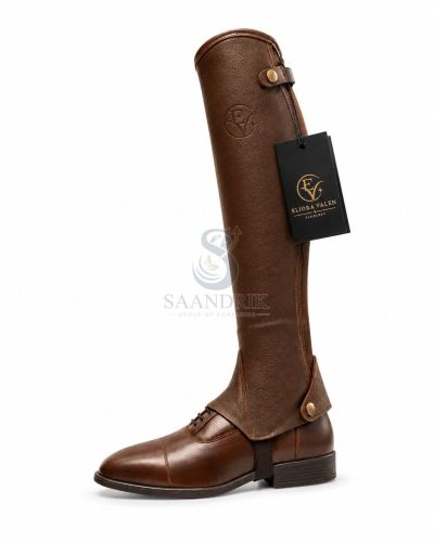 Grain Velo Brown Leather Half Chap