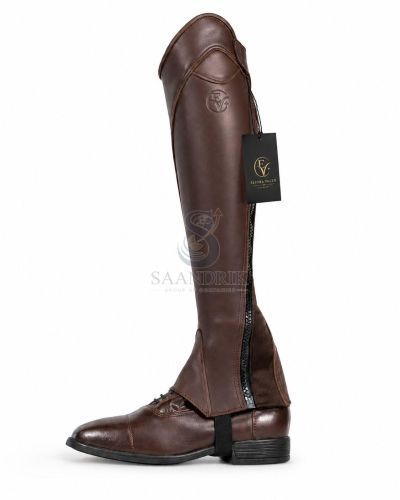 Heritage Curve Brown Leather Smooth Chap