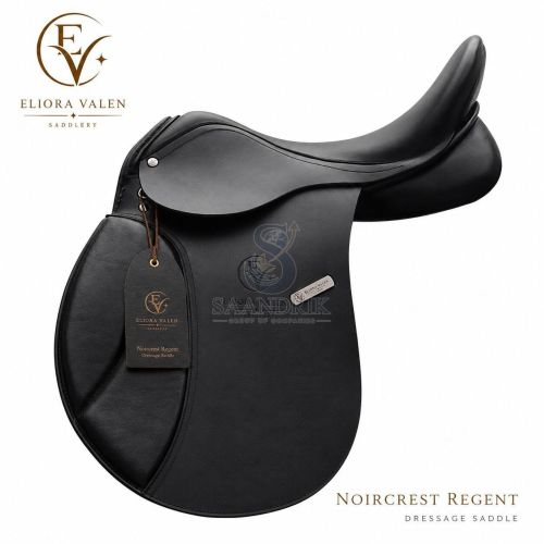 Noircrest Regent Black Full Grain Leather Horse Dressage Saddle